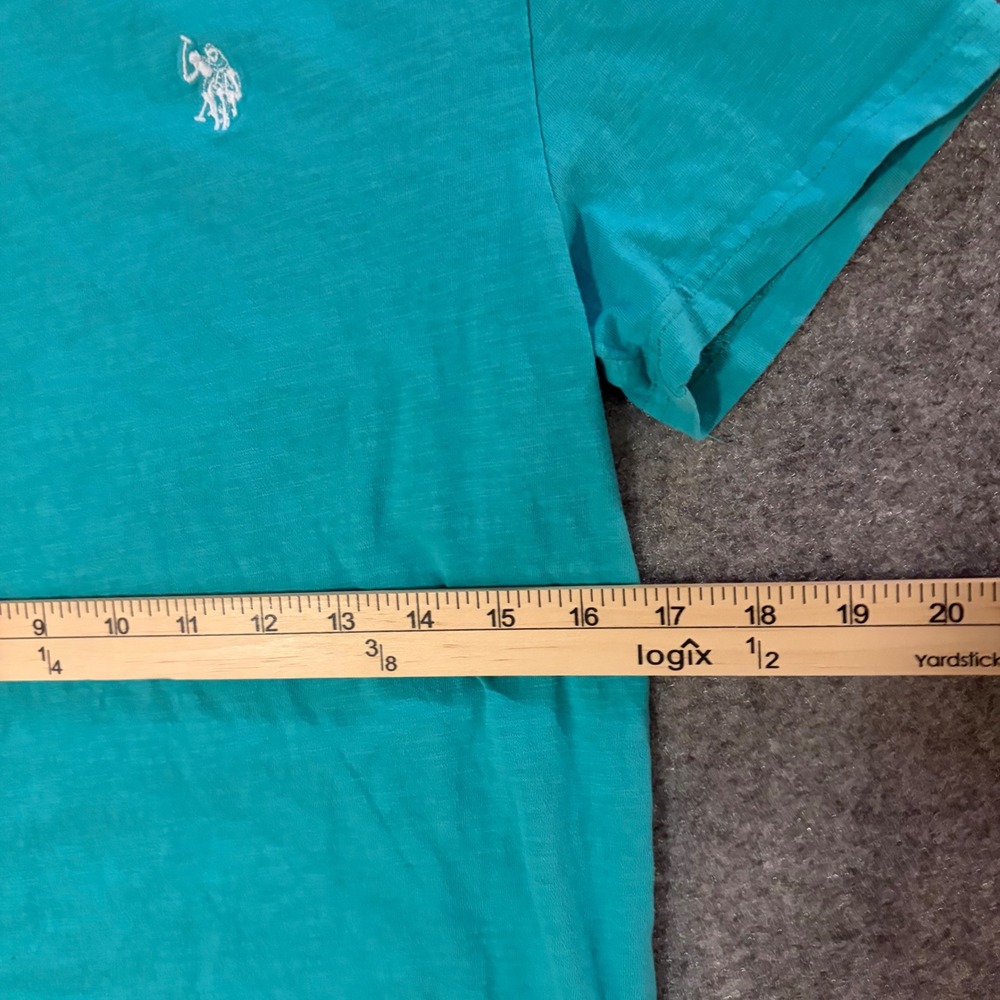 US Polo Assn T Shirt Kids XL 14-16 Teal Short Sleeve Embroidered Logo Tee - Picture 8 of 9